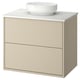 HAVBÄCK / VINDELÄLVEN Vanity with drawers, beige/white marble effect, 31x21 1/2x30 5/8 "