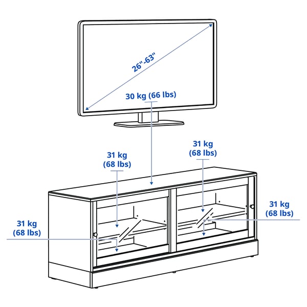 Illustration with measurements for the product: HAVSTA.