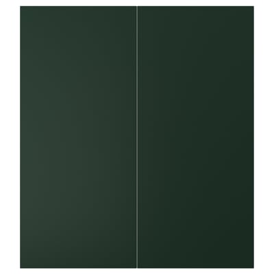 Image shows HAVSTORP cabinet in deep green, rectangular shape, smooth surface.