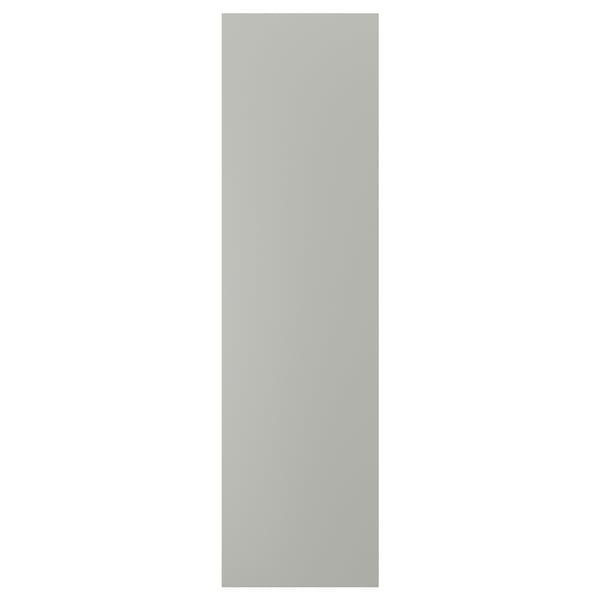 A light grey rectangular cover panel for kitchen cabinets, smooth and uniform, made of fibreboard.