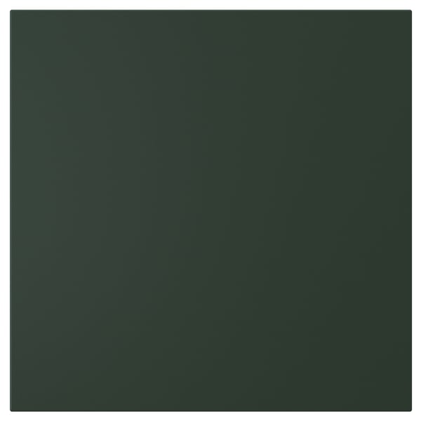 A HAVSTORP cabinet in deep green, square-shaped, and smooth-surfaced.
