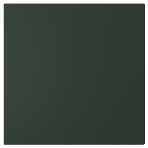 A HAVSTORP cabinet in deep green, square-shaped, and smooth-surfaced.