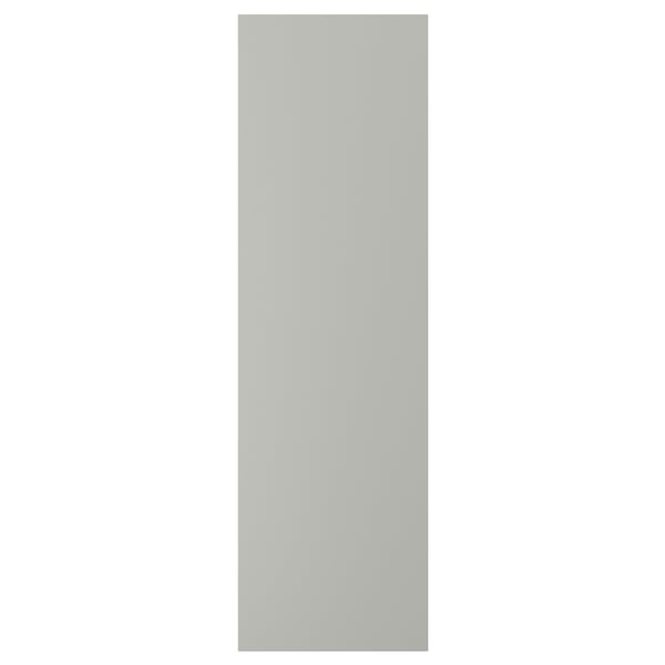 A vertical, light grey rectangular panel with smooth edges, representing HAVSTORP kitchen cabinet doors.