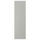 A pale grey rectangular cabinet door. It has smooth, clean lines and is made from acrylic-painted fibreboard.