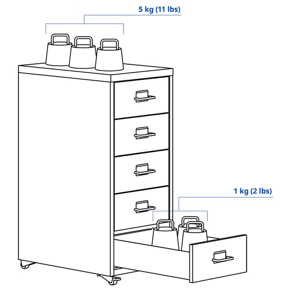Illustration with measurements for the product: HELMER.