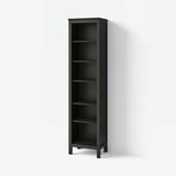 HEMNES Bookcase, black-brown, 19 1/4x77 1/2 "