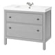 HEMNES / ORRSJÖN Vanity with drawers, gray, 37x21 3/4x34 7/8 "