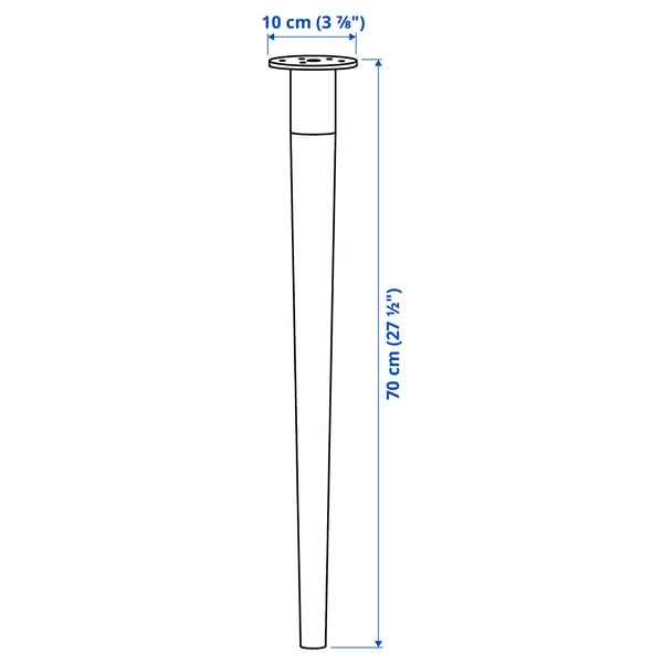 Illustration with measurements for the product: HILVER.