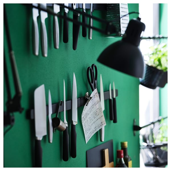 HULTARP Magnetic knife rack, black, 15 "