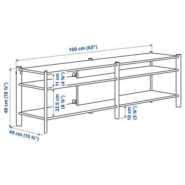 Illustration with measurements for the product: JÄTTESTA.