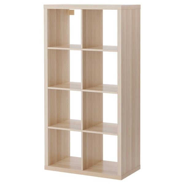 KALLAX Shelf unit, white stained oak effect, 30 1/8x57 5/8 "