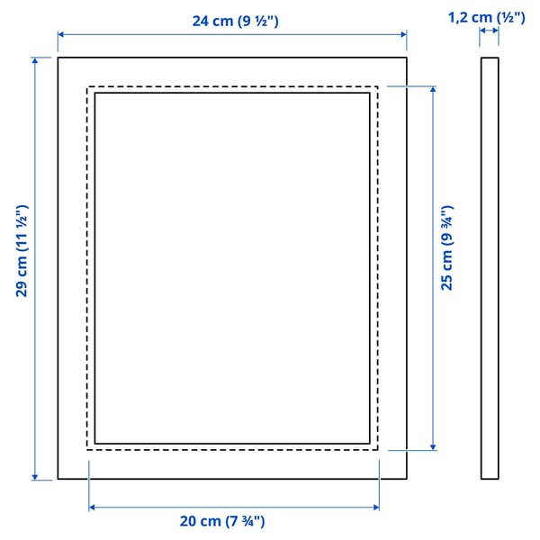 Illustration with measurements for the product: KNOPPÄNG.
