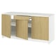 A KNOXHULT kitchen unit with light wood doors, a white marble top, and a drawer for storage.