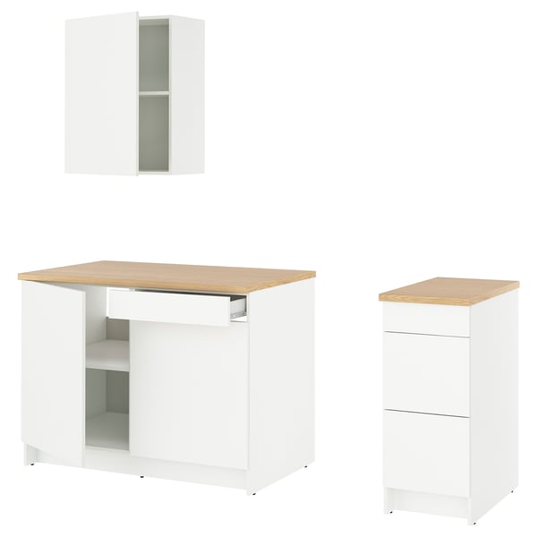 KNOXHULT 3-piece kitchen set: countertop, wall & base cabinets.