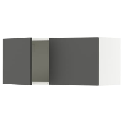 Modern dark grey KNOXHULT wall cabinet with sleek surfaces, ideal for kitchen storage.