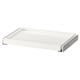 KOMPLEMENT pull-out tray, white, fiberboard & paper foil, rectangular, sleek design.