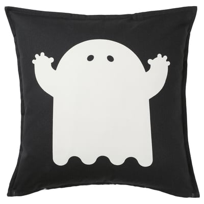 KUSTFYR Cushion cover, mixed patterns white/black, 20x20 "