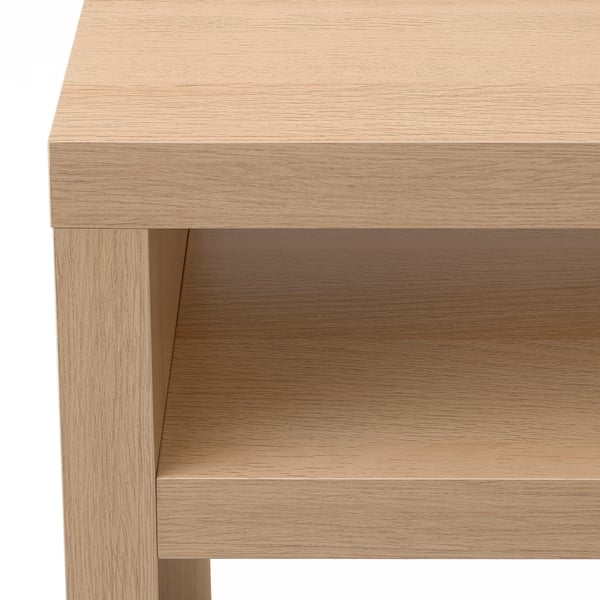 Light wooden LACK console table, sturdy & sleek, with one storage shelf.
