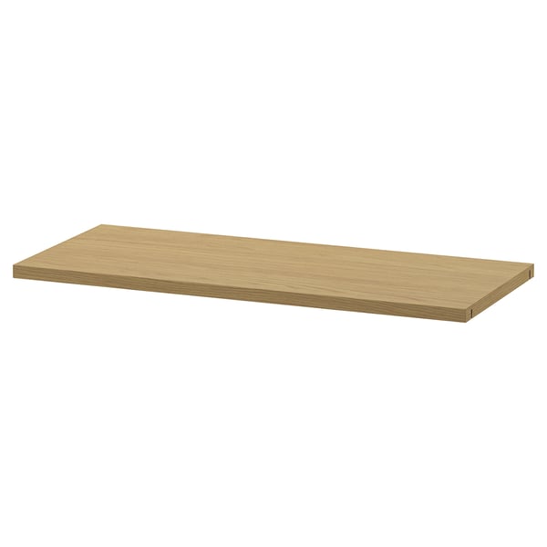 LÅDMAKARE wooden shelf, light beige, rectangular, simple design.