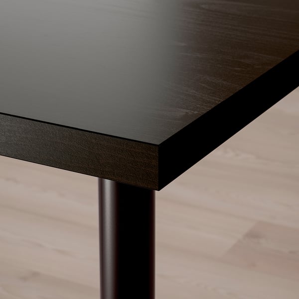 LAGKAPTEN Tabletop, black-brown, 47 1/4x23 5/8 "