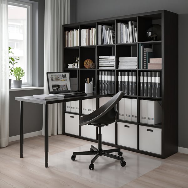 LAGKAPTEN Tabletop, black-brown, 47 1/4x23 5/8 "