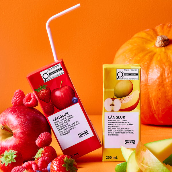 LÅNGLUR Fruit- and vegetable smoothie, yellow/added vitamin C, 7 oz