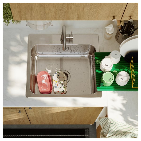 LÅNGUDDEN Sink, stainless steel, 22x20 5/8 "