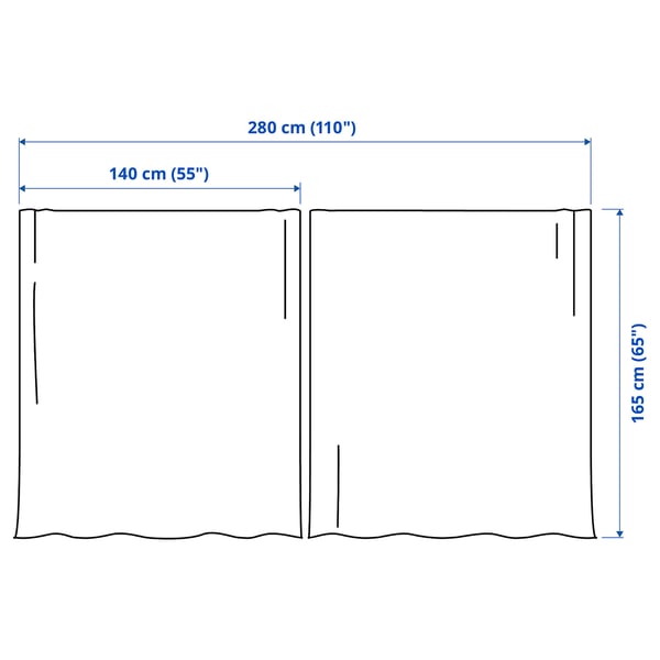 Illustration with measurements for the product: LENDA.