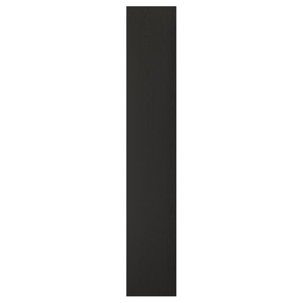 Black, rectangular wooden panel; traditional design with bevelled edges.