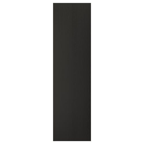 LERHYTTAN black kitchen cabinet panel, rectangular shape with bevelled edges.