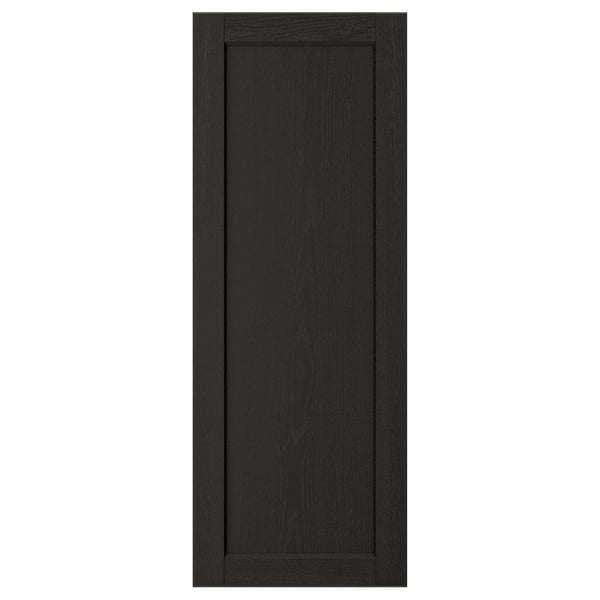 LERHYTTAN black kitchen cabinet door a solid wood frame and veneer panel with bevelled edges for a classic, rustic look.