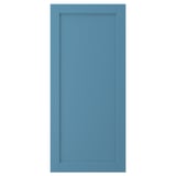 LERHYTTAN blue cabinet door. Solid wood frame, birch veneer centre.