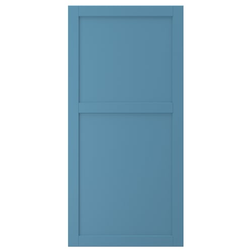 LERHYTTAN door, blue, rectangular with wooden frame, traditional design.