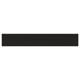 Black rectangular wooden panel with bevelled edges, solid ash.