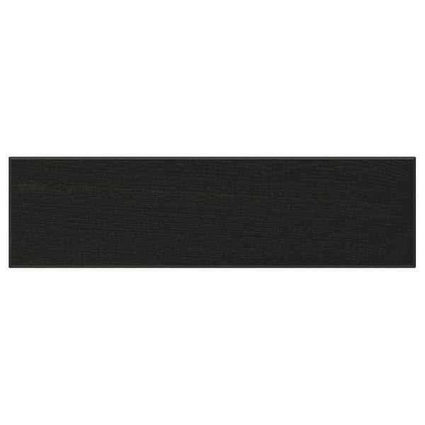 Black rectangular wood panel with bevelled edges. Traditional design in solid ash wood.