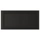 LERHYTTAN black kitchen cabinet, solid wood, rectangular, bevelled edges.