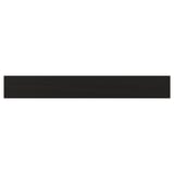Black rectangular wooden panel, bevelled edges, solid ash wood.