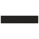 Black rectangular solid wood kitchen drawer front with bevelled edges.