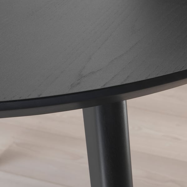 LISABO Table, black/ash veneer, 41 3/8 "