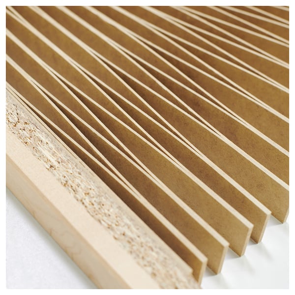 LISABO table with ash veneer top and birch legs, sleek modern design.