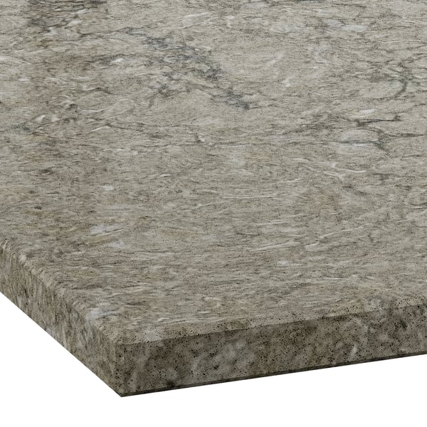LOCKEBO Custom countertop, gray marble/glitter effect/glass composite, 1 1/8 "