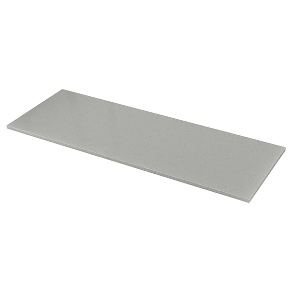 LOCKEBO grey worktop, made from recycled glass, rectangular, sleek surface.