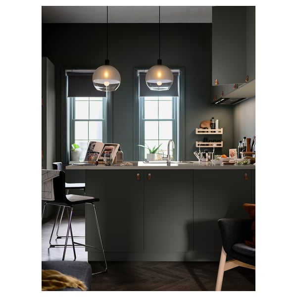 LOCKEBO Custom countertop, gray stone effect/glass composite, 3/4 "