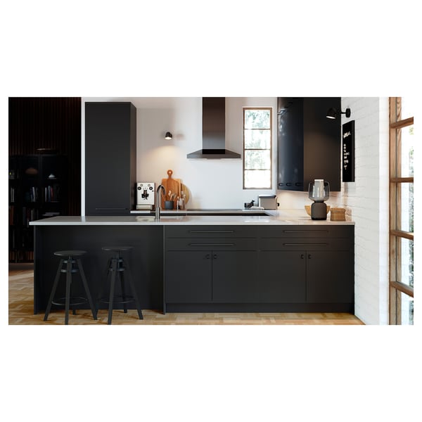 LOCKEBO Custom countertop, gray stone effect/glass composite, 3/4 "