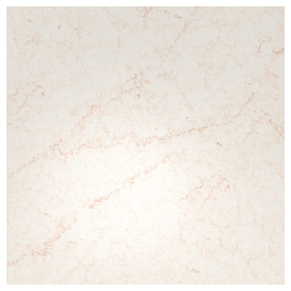 LOCKEBO Custom countertop, off-white/beige marble effect/glass composite, 1 1/8 "