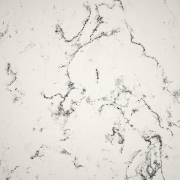Countertop with dark veins.