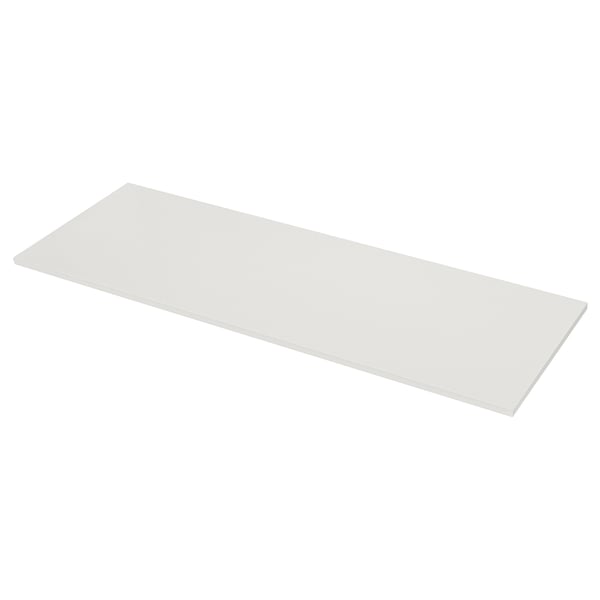 A white LOCKEBO glass worktop. Its rectangular, smooth, and made from recycled glass composite. Ideal for modern kitchens.