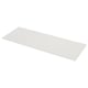 A white LOCKEBO glass worktop. Its rectangular, smooth, and made from recycled glass composite. Ideal for modern kitchens.