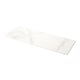 White LOCKEBO recycled glass worktop, rectangular, smooth edges, natural design.