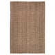 A LOHALS rug, rectangular in shape, made from natural brown jute, featuring a simple, textured design.